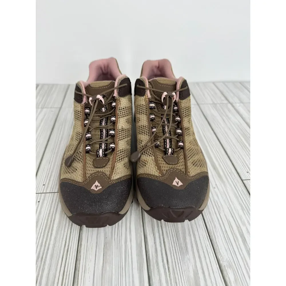 Vasque Velocity VST shoes youth 5 hiking quick lace garage strap brown pink NEW